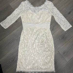Unique Vintage, lace, zip up back, 100% polyester, brand new, great condition